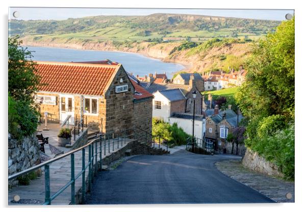Robin Hoods Bay North Yorkshire Acrylic by Tim Hill