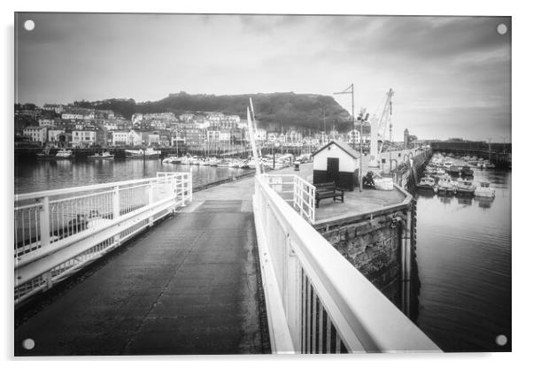 Scarborough Memories Black and White Acrylic by Tim Hill