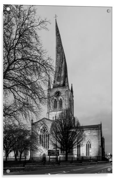 Chesterfield's Crooked Spire Acrylic by Tim Hill