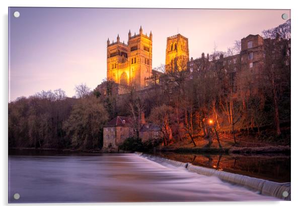 Durham Cathedral above River Wear Acrylic by Tim Hill