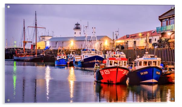 Kommandoren in Scarborough Harbour Acrylic by Tim Hill