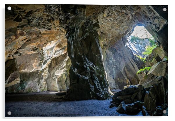 Cathedral Cave Acrylic by Peter Bardsley