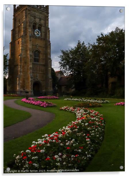 Evesham Bell Tower Acrylic by Martin fenton