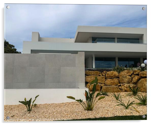 Glass modern villa Acrylic by Martin fenton
