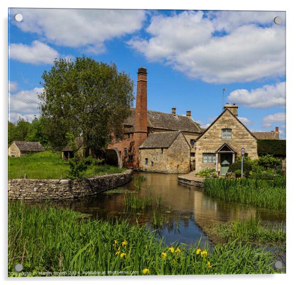 The mill lower slaughter cotswolds Acrylic by Martin fenton