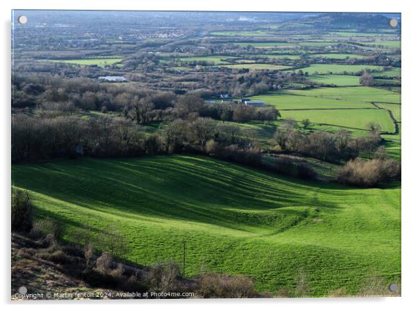 Shadows over Crickley Hill Acrylic by Martin fenton