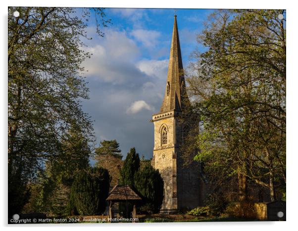 The church of St Mary Lower Slaughter Acrylic by Martin fenton