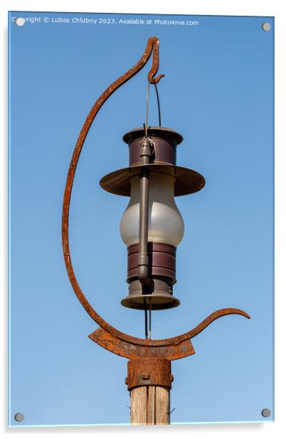 Outdoor lighting in the shape of a kerosene lamp Acrylic by Lubos Chlubny
