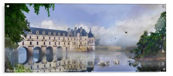 The beautiful Chateau de Chenonceau spanning the river Cher  Acrylic by Paul E Williams