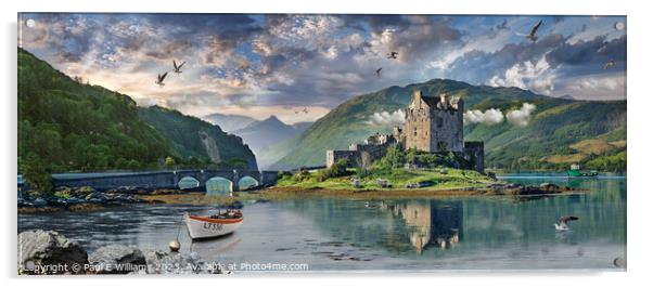 Photo of the Beautiful Enigmantic Eilean Donan Castle  Acrylic by Paul E Williams