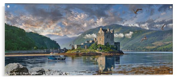 Photo of the Beautiful Enigmantic Eilean Donan Castle  Acrylic by Paul E Williams