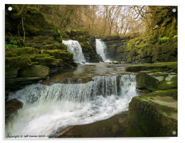 Ethereal Clydach Gorge: Nature's Symphony Acrylic by Jeff Davies