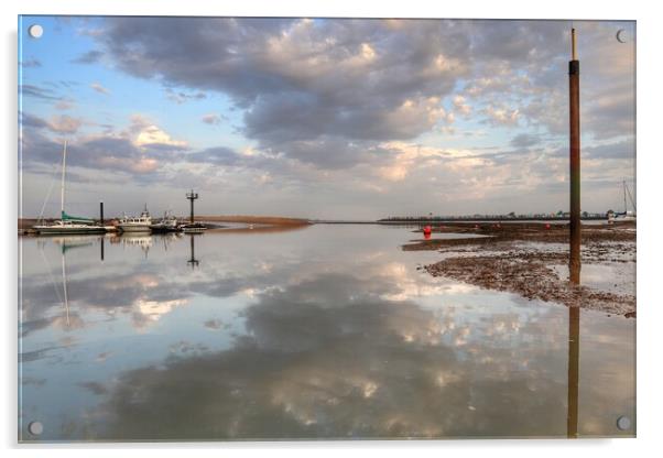 Morning Cloudscape over Brightlingsea Creek  Acrylic by Tony lopez