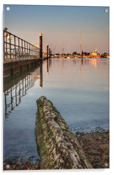 Outdoor Brightlingsea Harbour in  the morning sun  Acrylic by Tony lopez