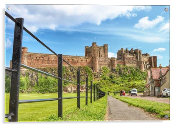 Bamburgh Castle Northumberland  Acrylic by Tony lopez