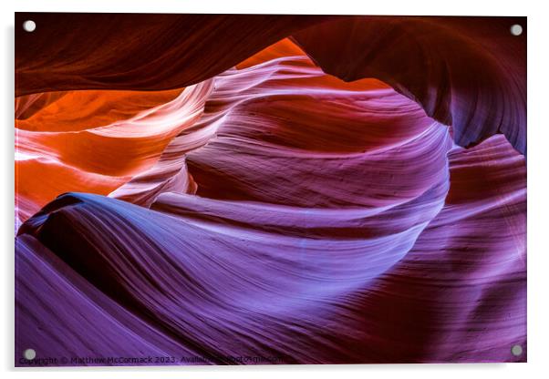 Lower Antelope Canyon 5 Acrylic by Matthew McCormack