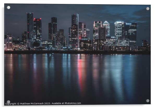 Canary Wharf Long Exposure Acrylic by Matthew McCormack