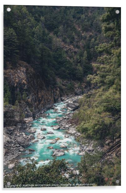 Himalayian Glacial River Acrylic by Matthew McCormack