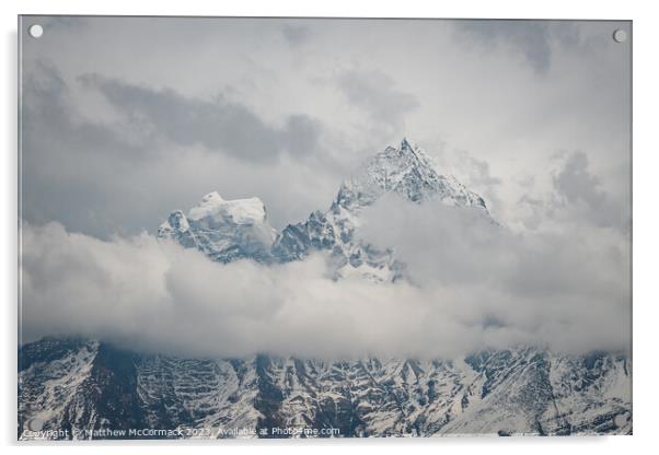 Mountain Peak in Cloud Acrylic by Matthew McCormack