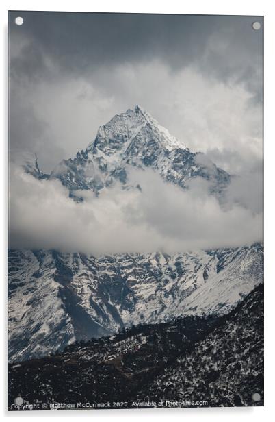 Mountain Peak in Cloud Acrylic by Matthew McCormack