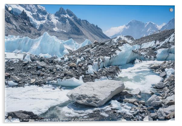 Glacial Ice Rocks Acrylic by Matthew McCormack
