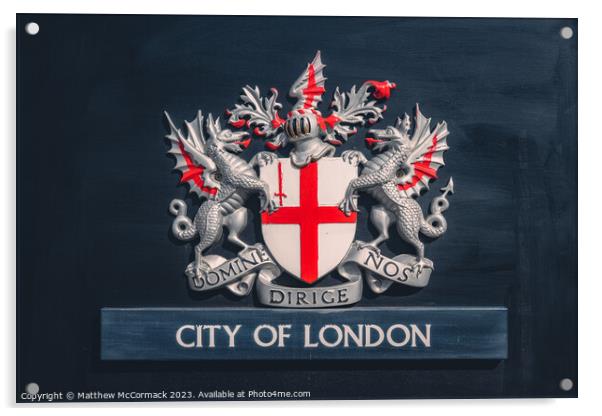 London Crest Acrylic by Matthew McCormack