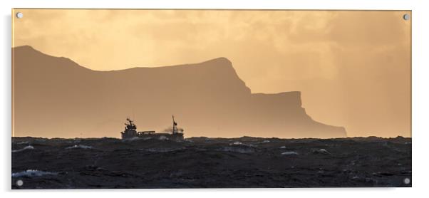 Shetland Trawler Acrylic by Kevin Howchin