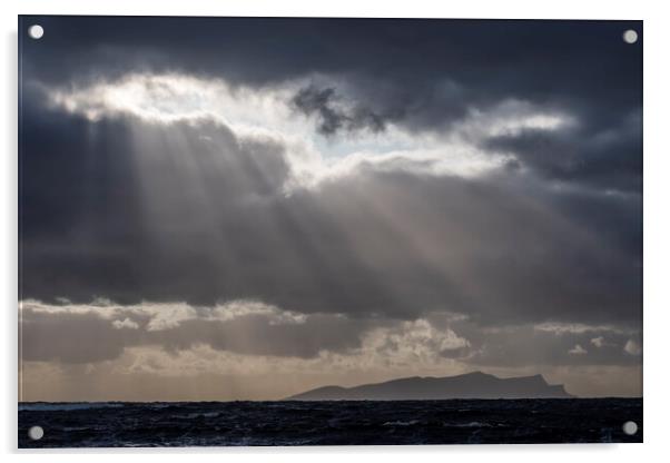 Dramatic sky, Shetland Acrylic by Kevin Howchin