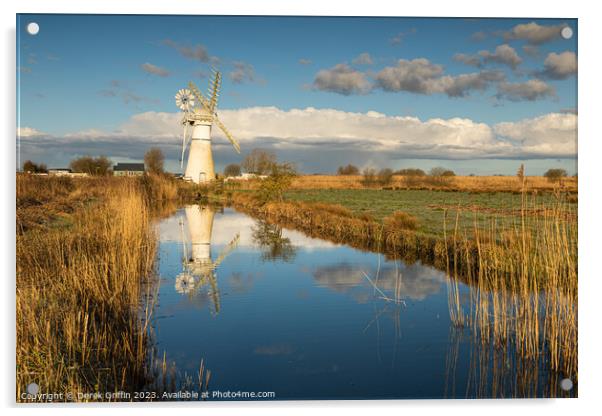 Thurne Mill Acrylic by Derek Griffin