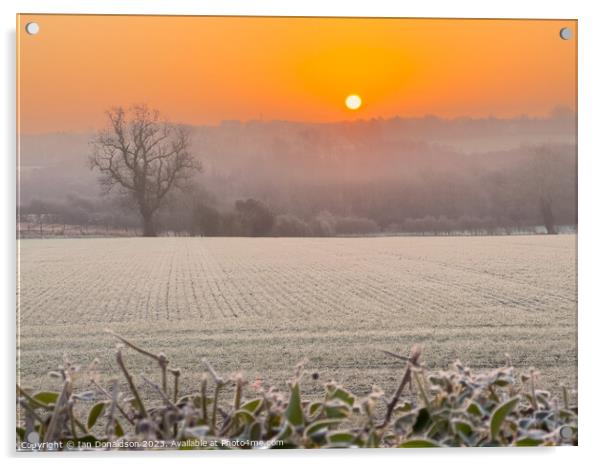 Enchanting Frozen Sunrise Acrylic by Ian Donaldson