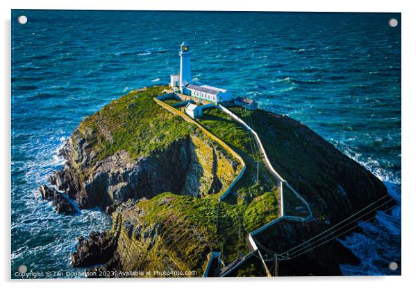 South Stack Lighthouse Acrylic by Ian Donaldson