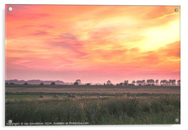 Norfolk Sunset Acrylic by Ian Donaldson