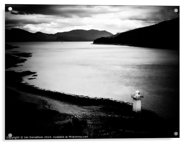 Lighthouse on Skye Acrylic by Ian Donaldson