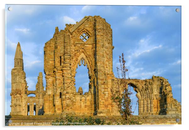 Whitby Abbey Ruins Acrylic by Darrell Evans