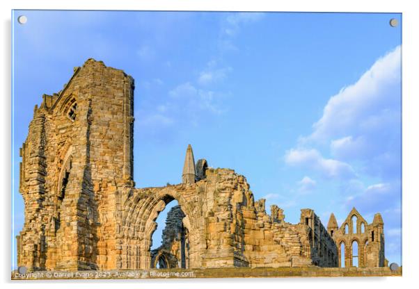 Whitby Priory Acrylic by Darrell Evans