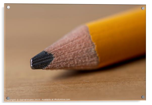 Yellow Pencil Acrylic by Darrell Evans