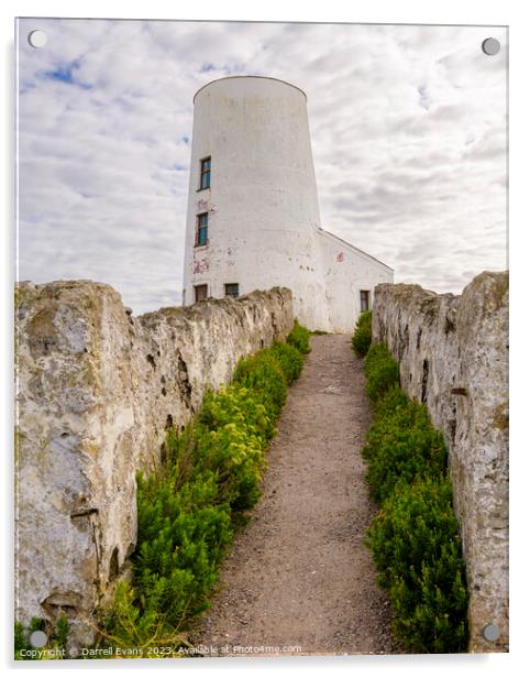 Path to Tŵr Mawr lighthouse Acrylic by Darrell Evans
