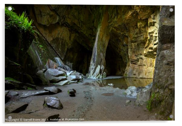 Inside Cathedral Cave Acrylic by Darrell Evans