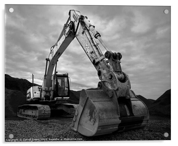 Excavator Acrylic by Darrell Evans
