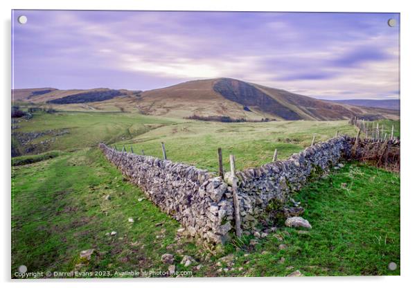 Mam Tor from Winnats Acrylic by Darrell Evans