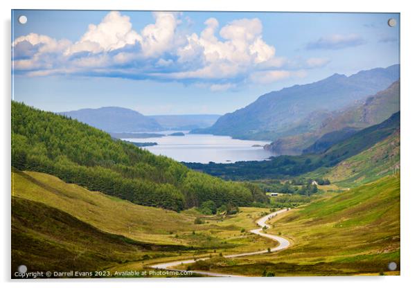 Road to Loch Maree Acrylic by Darrell Evans