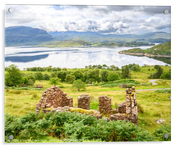 Loch Torridon view from Wester Aligin Acrylic by Darrell Evans