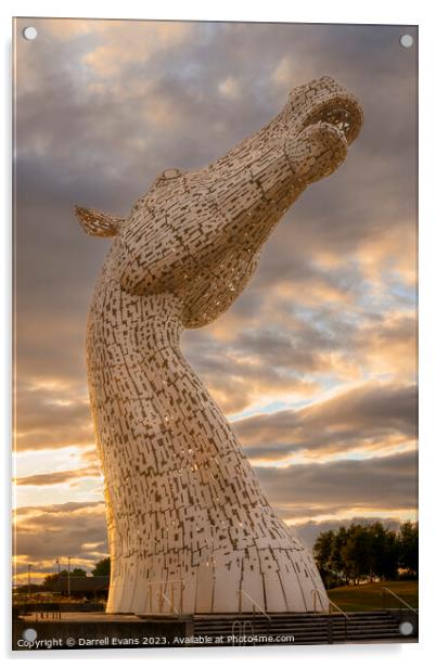 The Kelpies Acrylic by Darrell Evans