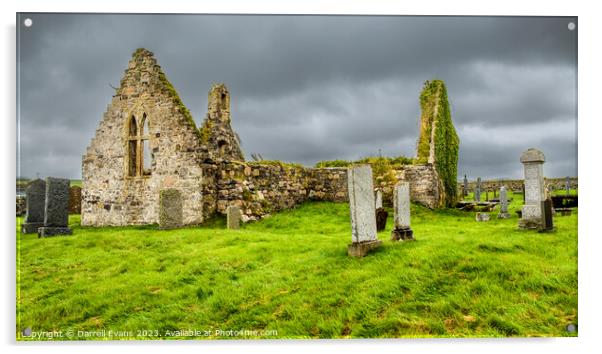 Balnakeil Church Acrylic by Darrell Evans