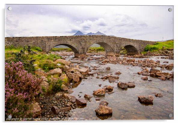 Bridge at Sligachan Acrylic by Darrell Evans