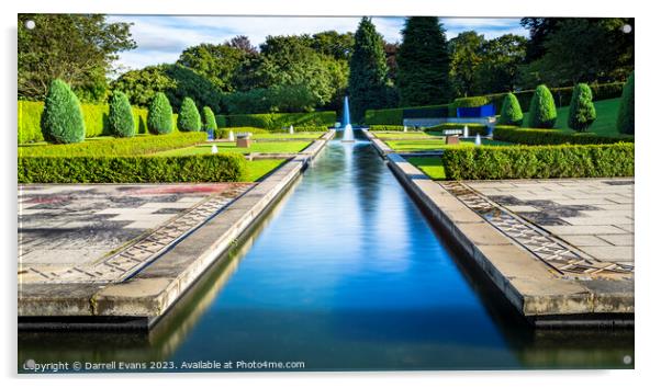 Mughal Water Gardens Acrylic by Darrell Evans