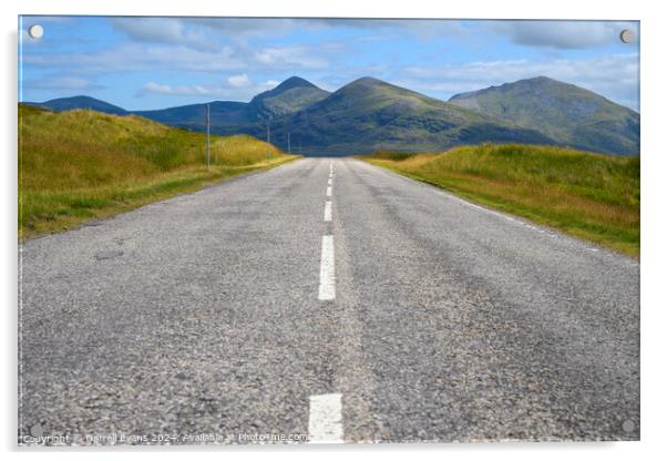 Road through the Highlands Acrylic by Darrell Evans