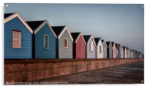 Southwold Beach Huts 1 Acrylic by Alan Ranger