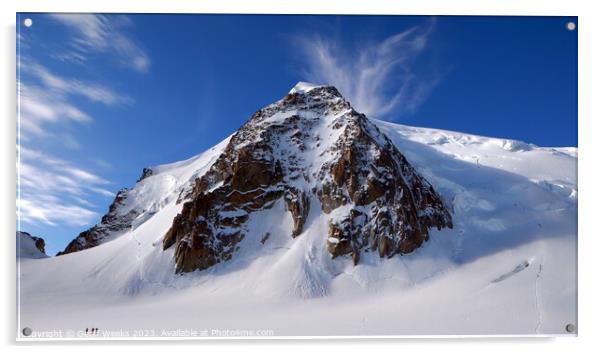 Mont Blanc du Tacul Acrylic by Geoff Weeks