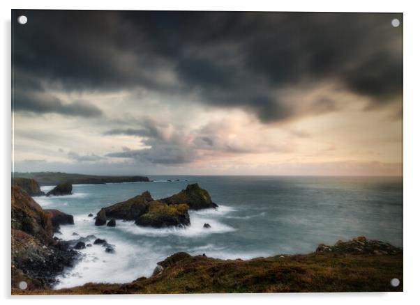 Majestic Asparagus Island at Kynance Cove Acrylic by Matthew Grey